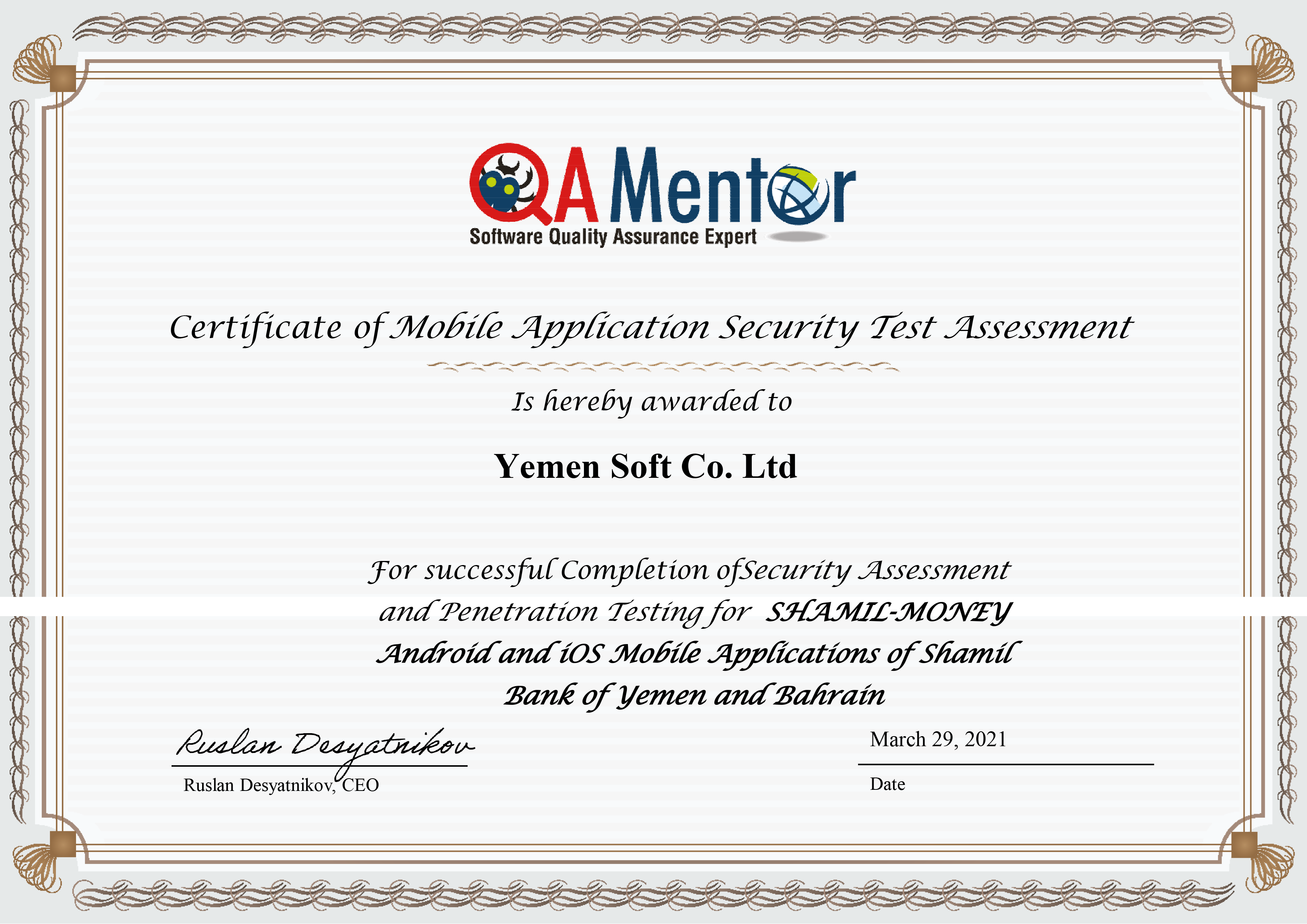 Security Certificate 2021 Final